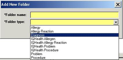 Add Folder window