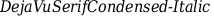 DejaVuSerifCondensed-Italic