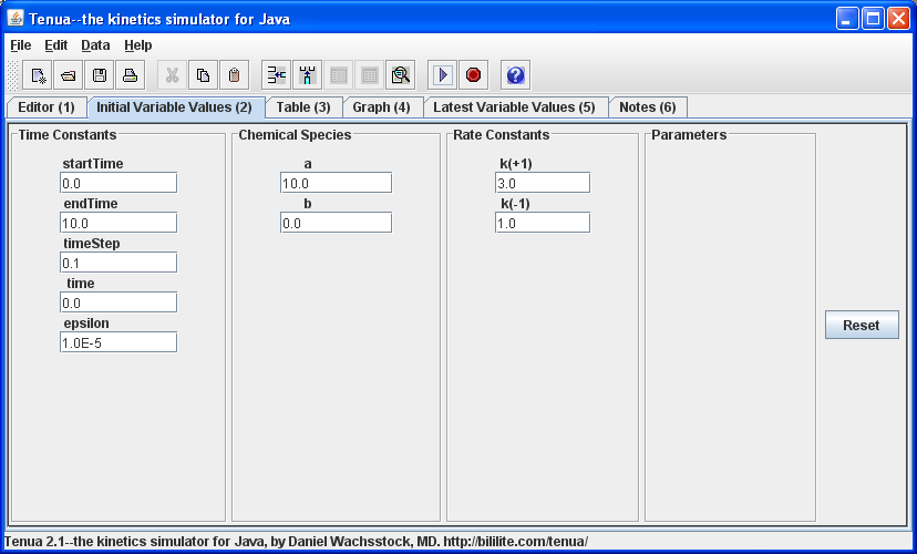 Variables screenshot